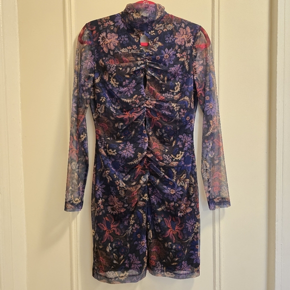NEW Amanda Uprichard Beliza Floral Print Long Sleeve Mini Dress | Size Large - Picture 5 of 15